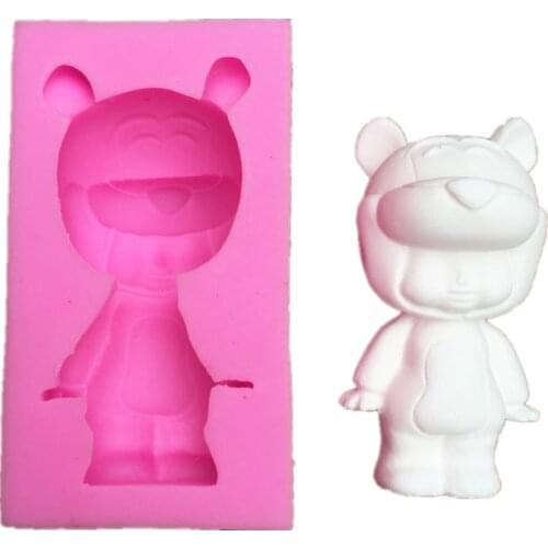 Cartoon Baby Plaster Decorative Craft Mold Aromatherapy Clay Toy Silicone Mold K075