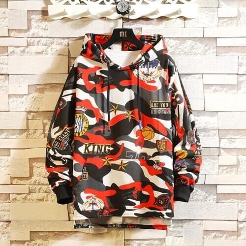 Print 2020 AUTUMN Spring Fashion High Quality Men Hip Hop Punk Streetwear Long Sleeve Pullover Hoodies Sweatshirt Clothes