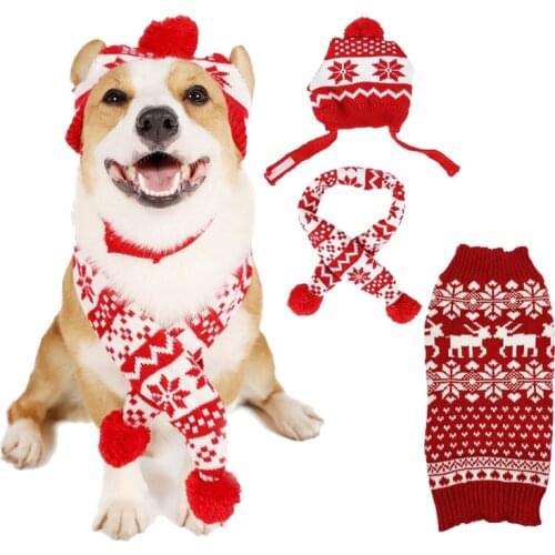 Pet Clothes Dog Sweater For Small Dogs Christmas Deer Clothing Cat Sweater Dogs Coat Halloween Warm Pet Knitte Coat