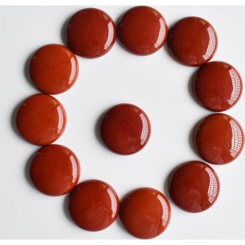 Wholesale 20pcs/lot good quality natural Redstone round cabochon beads 25mm for jewelry Accessories making free shipping