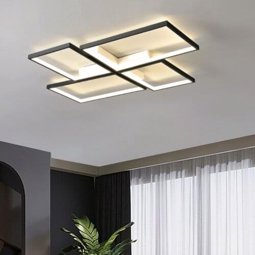 Ceiling Lamp Led Ceiling Lights for Living Room Modern Ceiling Lights with Remote Control Black Celling Chandelier Home Decor