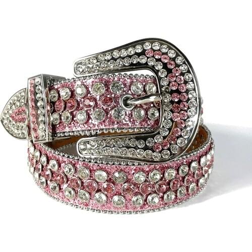 Luxury PU Leather Men Jean Belt Diamond Studded Crystal Western Cowgirl Rhinestone Designer Belts Famous Brand