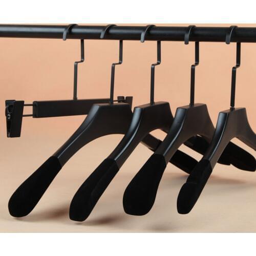 2pcs/lot 38cm-45cm Solid Wooden Hanger/Drying Wood Without Marks/Pants Racks (20pcs can LOGO)