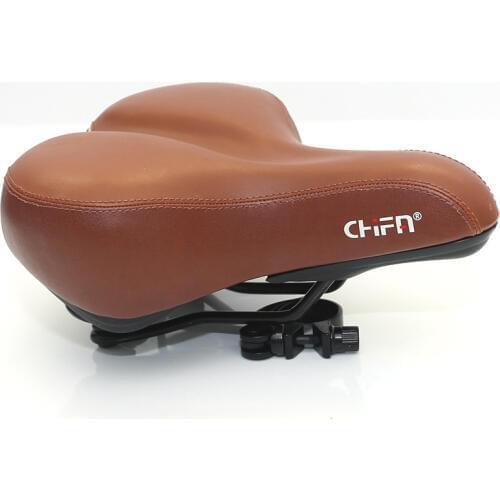 G183 Retro Vintage Leather Bicycle Saddle Seat Custion Road Bike MTB Sport Saddle Brown Bicycle Cycling Saddle Bike Seat 27*21CM