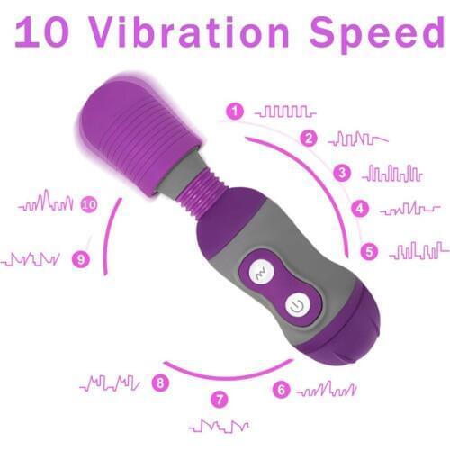 10 Speed Joy Wand Mini AV Vibrator Sex Toys Clitoris Stimulator Sex Massage Powerful G Spot Stick Sex Product For Female HC52006