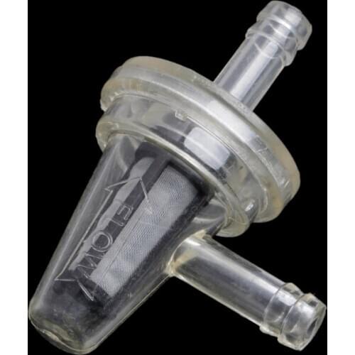 1x Universal Motorcycle Right Angle Inline Fuel Filter 1/4" 6mm Hose Lines Q9QD