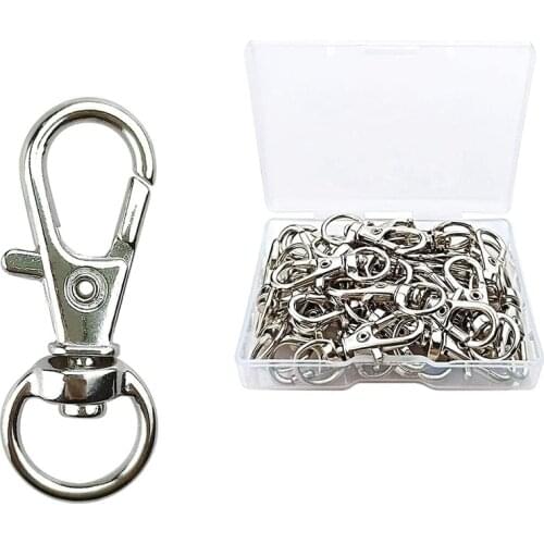 30 Pcs Metal Swivel Lanyard Snap Hook, Key Chain Swivel Hook Lobster Claw Clasp