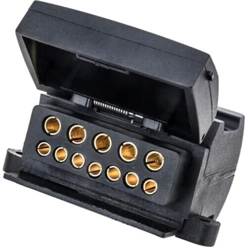 Australian 12 Pin Flat Plug Plug Adapter Copper With Plastic Slot For Caravan Trailer RV Boat