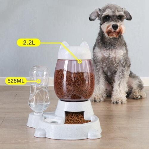 2.2L Pet Automatic Feeder Dog Cat Drinking Bowl For Dogs Water Drinking Feeder Cat Feeding Large Capacity Dispenser Pet Cat Dog