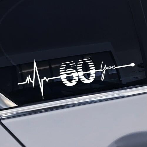 Car Anniversary 60 Years Side Window Trunk Tail Decals Stickers For MINI Cooper R50 R52 R53 R55 R56 R60 R61 F60 Car Accessories