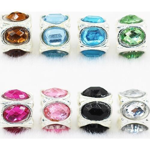 Dora Style Bracelet DIY jewelry accessories silver plated horse eye crystal alloy large hole beads wholesale H046