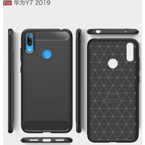 Mobilephone Cases for Huawei Y7 2019 Carbon Fiber heavy duty case for Huawei Nova4 back cover DHL Free shipping 100pcs