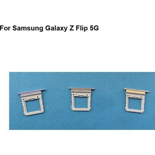 2PCS For Samsung Galaxy Z Flip 5G New Tested Good Sim Card Holder Tray Card Slot SM-F7070 F700N Sim Card Holder Replacement