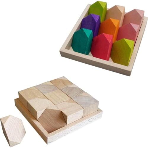 Wooden Building Blocks Eudcational Stacking Blocks Toys for Kids