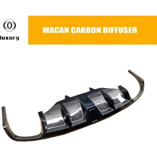 Carbon Fiber Rear Bumper Diffuser Protector for Porsche Macan & Macan s 2015 UP
