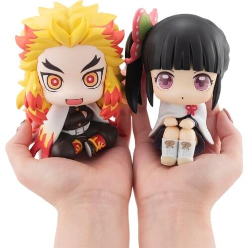 6PCS Demon Slayer Figure Kimetsu No Yaiba Anime Action Figures PVC Collection Model Kamado Tanjirou Statue Cartoon Kids Toy Gift