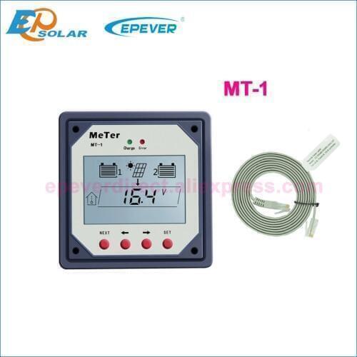 EPEVER MT-1 MT1 remote meter for EPSOLAR PWM Solar charge controller EPIPDB-COM 10A 20A duo dual two battery charger regulators