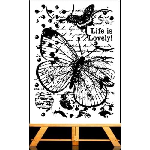 F2TE Dragonfly DIY Silicone Clear Stamp Cling Seal Scrapbook Embossing Album Decor