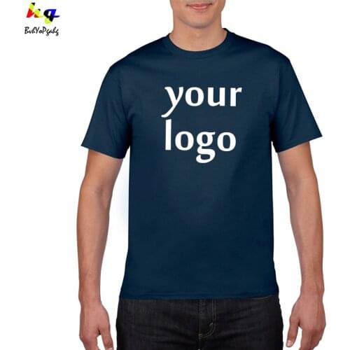 Custom/DIY LOGO Pure Cotton Short Sleeve O-neck T-shirt Print your own design Unisex top