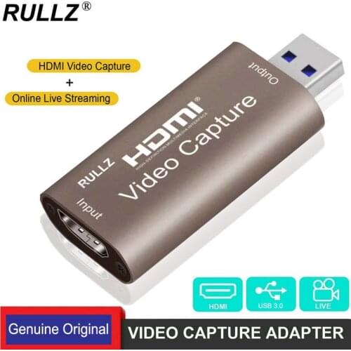 USB 3.0 4K 1080p Video Capture Card HDMI Video Grabber Record Box for PS4 Game DVD Camcorder Camera Recording PC Live Streaming