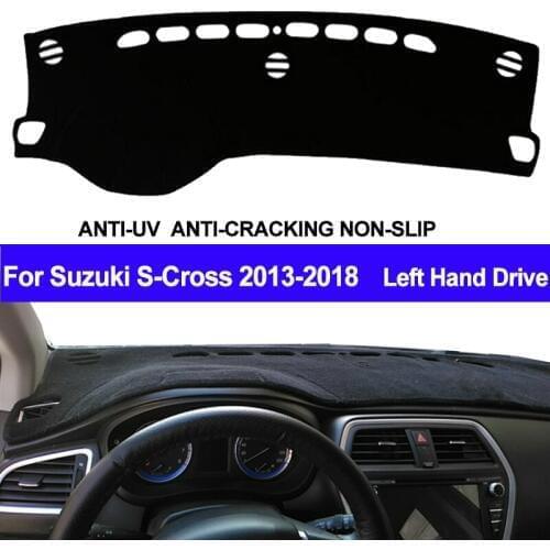 TAIJS Car Dashboard Cover Dash Mat Dash Board Pad Carpet Dashmat For Suzuki S-Cross Cross S Cross 2013 2014 2015 2016 2017 2018