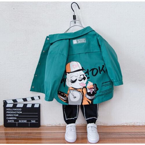 Boys Girls Letter Coat Hooded Fashion Children Splice Jacket Windbreaker For Spring Autumn Kids Clothing Baseball Outwear 3-10Y