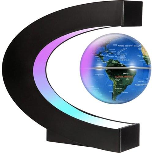 Magnetic Levitation Floating Globe Map world map with LED Light Kids Gift Teaching Equipment Home Office Desk Decoration