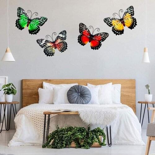 Pendant Metal Butterflies Lovely Garden Wall Decorations Hanging Ornament Festive Gift Hanging Adornment Photo Props For Garden