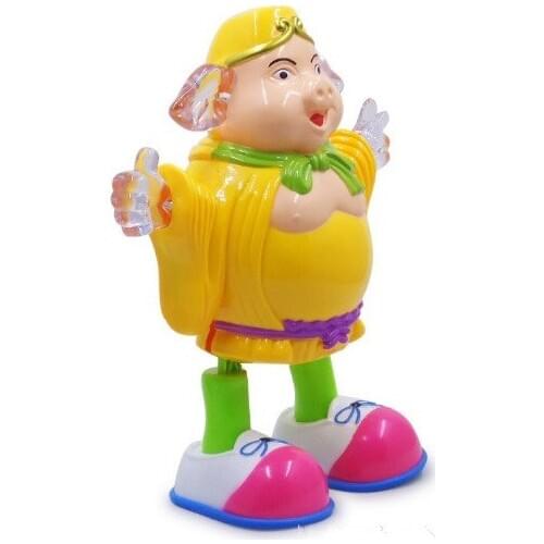Model plastic china toy Walking And Dancing Pig Eight Quit The Light Music Interesting Toys For Children Finished Goods Model