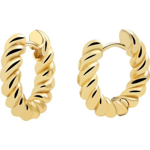 Fashion Round Drop Circle Hoop Earrings Gold Color Punk Geometrictwist Minimalist Earrings For Women Party Jewelry 2021