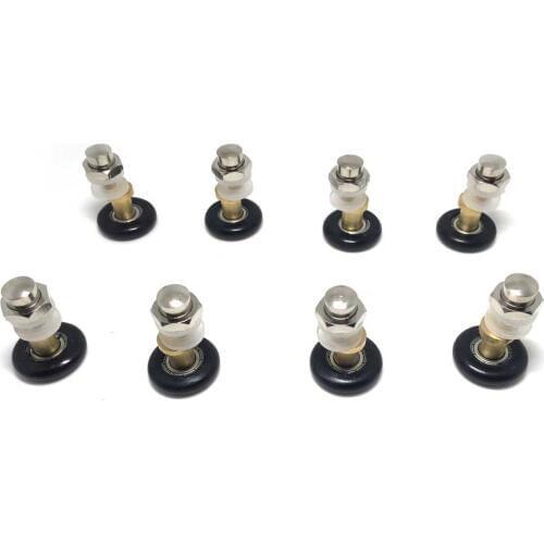 SET OF 8 SHOWER DOOR ROLLERS RUNNERS WHEELS PULLERS 25 x 6mm, set of 8