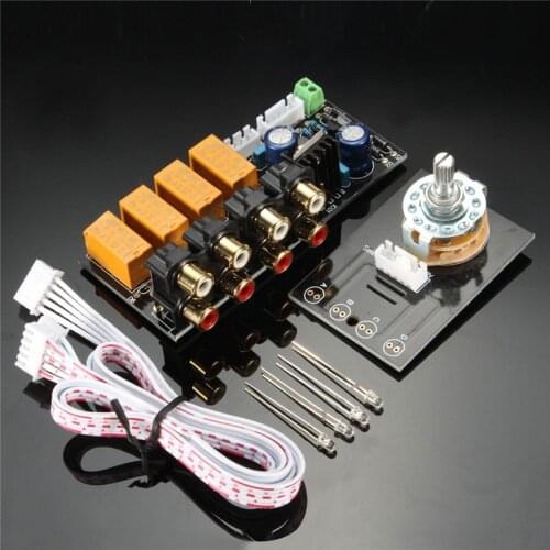 NEW Hifi Lossless audio 4 pairs RCA input Source Selector Signal Selector Switching Switcher Splitter For Preamp Amplifier