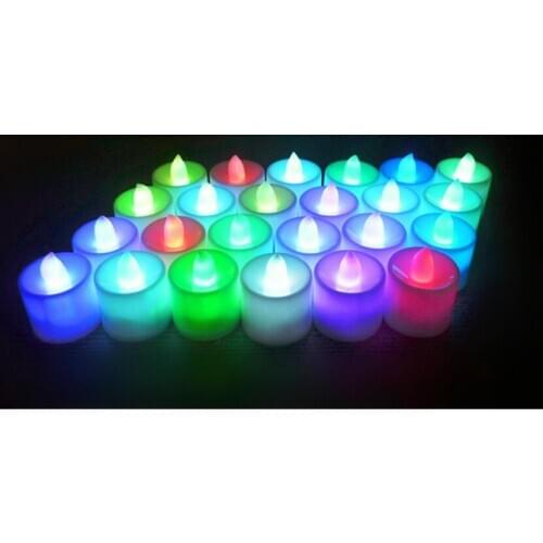 Wholesale 960pcs LED Candle Tea Light Battery Powered Lamp Simulation Color Flame Flashing Home Wedding Birthday Party Decoratio