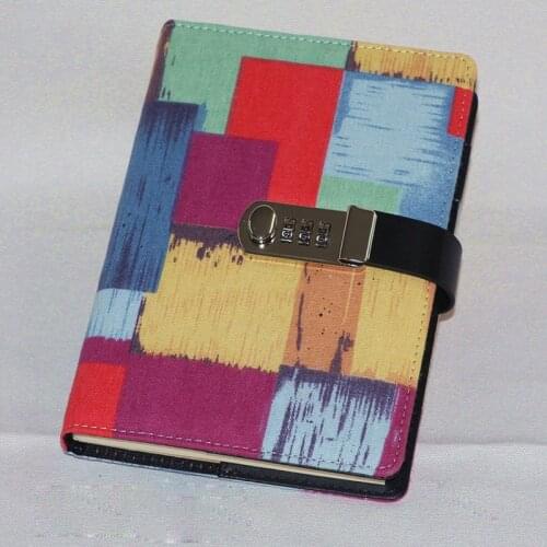 Paperboat creative A5 PU leather notebook lock logo name custom writing pads binder password school diary supplies