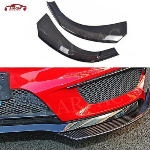 2PCS Front Lip Splitters Spoiler for Mercedes Benz CLA Class 2013-2016 Universal Car Side Canards Winglet