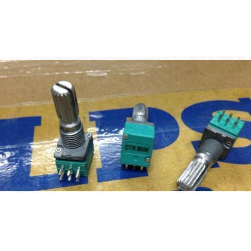 [VK] precision potentiometer double R09-B50K B50Kx2 handle 20MM switch good quality