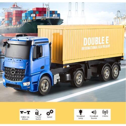 2.4G 1:10 RC heavry Truck remote Control Tip Lorry Auto Lift Engineer RC Container car big Vehicle Toys gift brinquedos