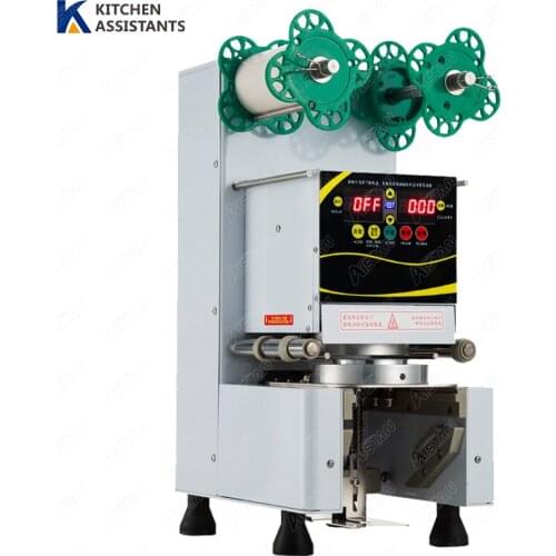 RC995S electric commercial automatic bubble tea cup sealing machine for bar and milk tea shop
