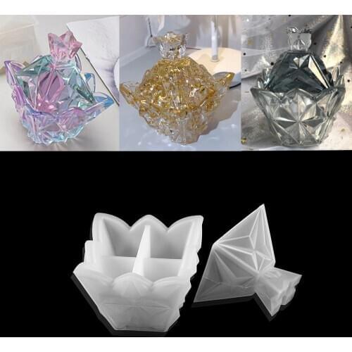 1 Set Handmade Pyramid Box Silicone Molds Pendant Storage Case Crafts Epoxy Resin Molds For DIY Beads Jewelry Making Accessories