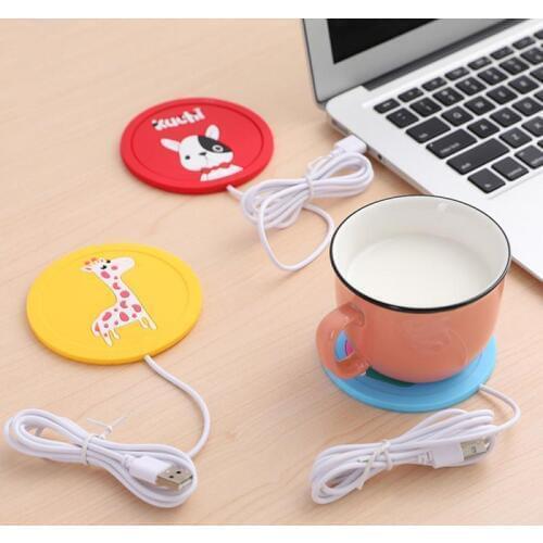 Cute Cartoon 5V USB Warmer Silicone Heat Heater for Milk Tea Coffee Mug High Quality Thermostatic Coaster Heating Coaster