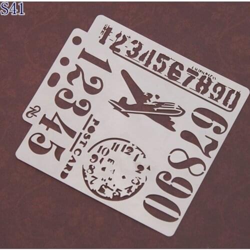 Number Layering Stencils graffiti hand copied board hollowed out photo album graphic spray painting tool