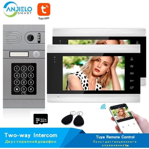 Tuya Smart App Remote Control WiFi Video Door Phone Intercom Access Control System for Home Security Video Doorbell Protection