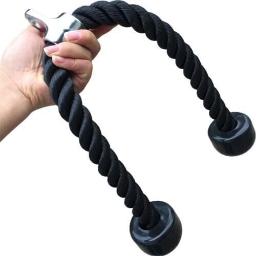 Tricep Rope Arm Rope Push Pull Down Cord For Bodybuilding Exercise Gym Workout for Home Black Armor Exercise Body Equipment