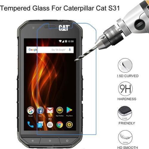 2.5D 9H Tempered Glass For Caterpillar Cat S31 4.7" Screen Protector Glass On The Cat S31 Protective Film Screen Glass Cat S31