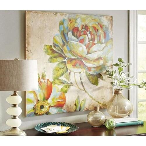 Painting Flowers Canvas Wall Art Bedroom Women Girl Decor Pictures Posters Paintings Wall Decor Unframed Living Room