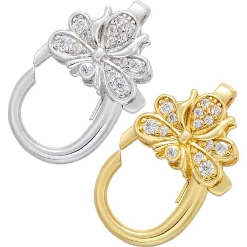 ZHUKOU 2021 NEW gold/silver color bee clasp hooks for DIY handmade necklace jewelry accessories supplies wholesale VK116