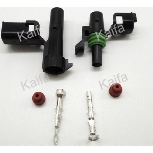 10 Set 1 Pin 12010996 12015791 Female Male Weather Pack Electrical Wire 2.5 Connector Plug Sealed Wiring Automobile Connectors