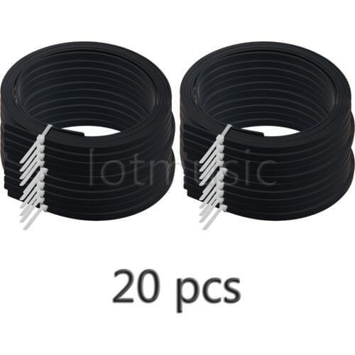 20pcs Black ABS Acoustic Guitar Binding Purfling Strip 5 Feet 4mm x 1.5mm Body Project