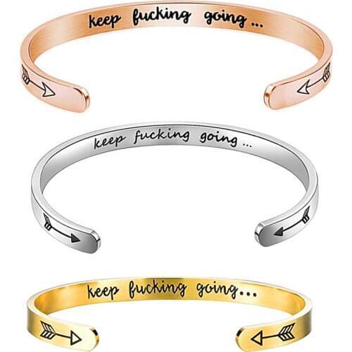 3 Color Personalized Womens Jewelry Rose Gold Bracelet For Women Engraved Name Bangles Stainless Steel Jewelry