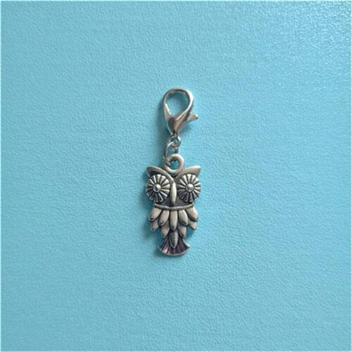 3 Pcs Small Owl Antique Silver Color Owl Clip on Charm Perfect for Necklace and Bracelets, Cartoon Charm, Beads for Diy
